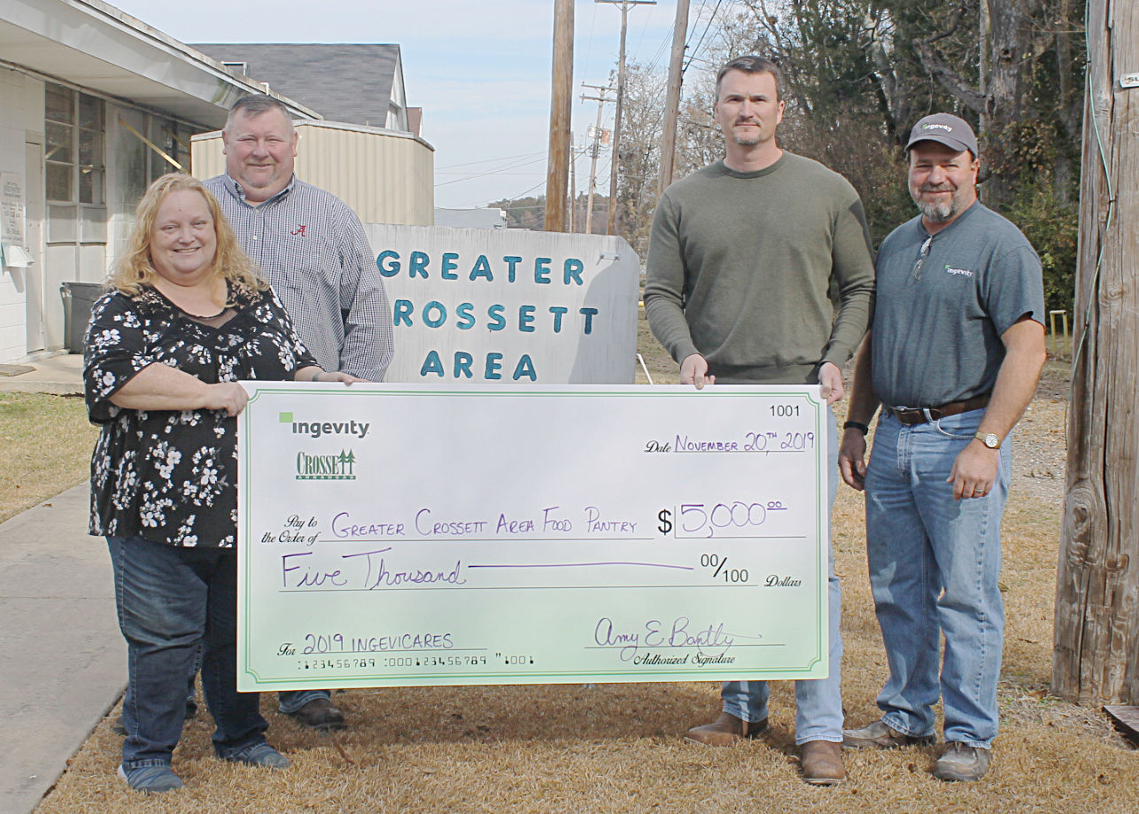 Ingevity presents check for $5,000 to Crossett food pantry